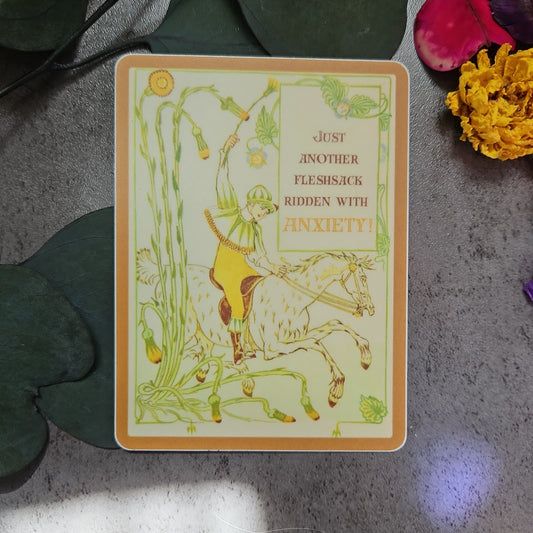 "Just another flashback ridden with anxiety!" Sticker