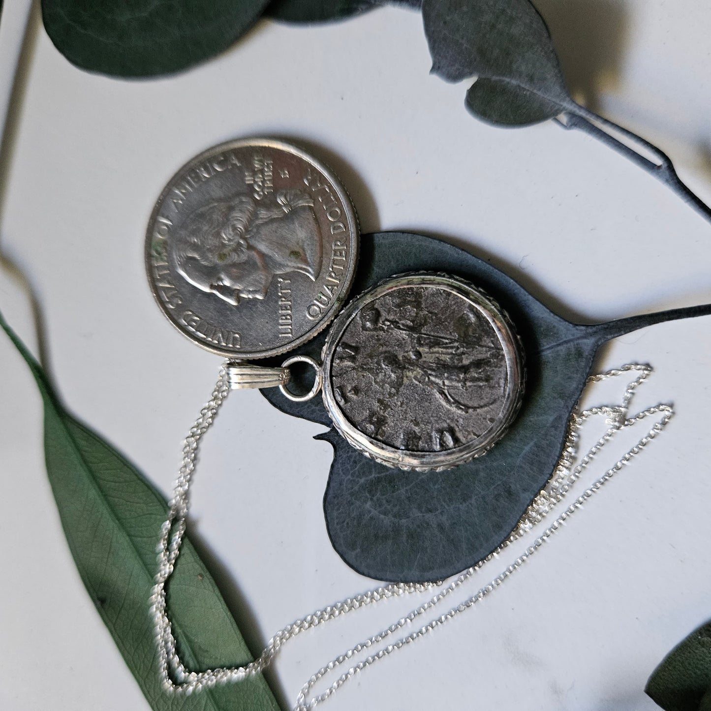 "When in Rome": Real Ancient Coin Necklace (Gallienus/Virtus)
