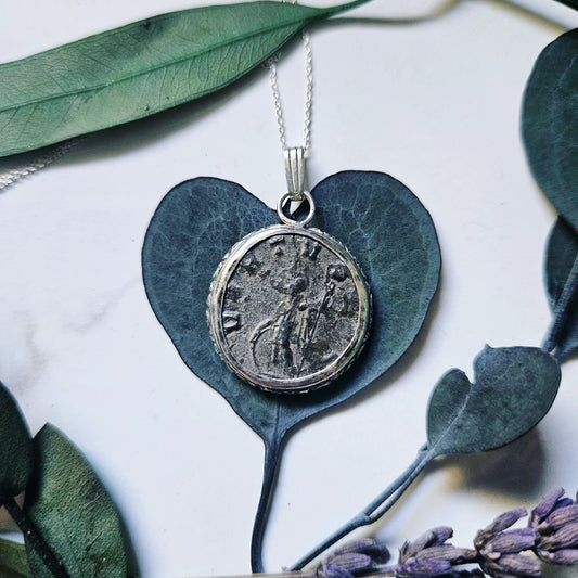 "When in Rome": Real Ancient Coin Necklace (Gallienus/Virtus)
