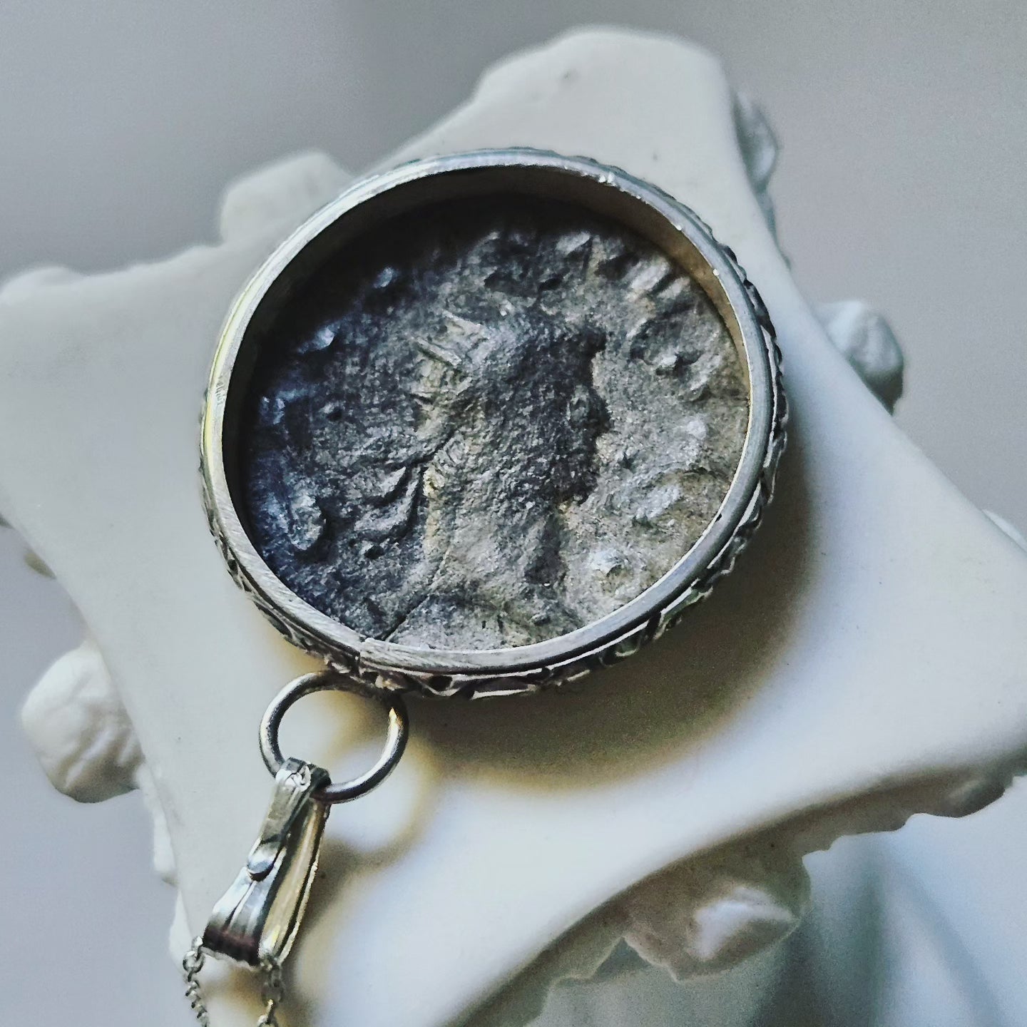 "When in Rome": Real Ancient Coin Necklace (Gallienus/Virtus)