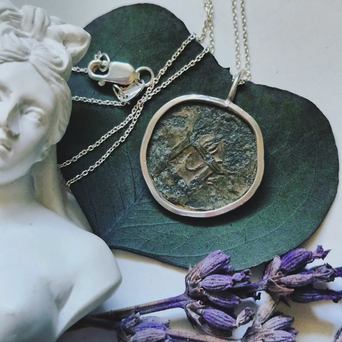 "When in Rome": Ancient Roman Coin Necklace (Claudius II Gothicus/Altar)