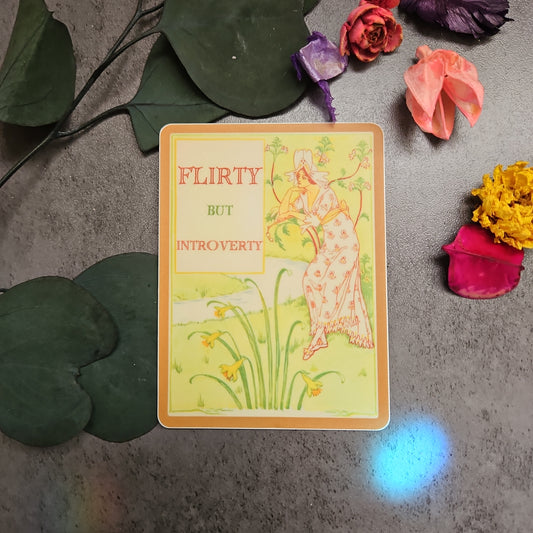 "Flirty But Introverty" Sticker