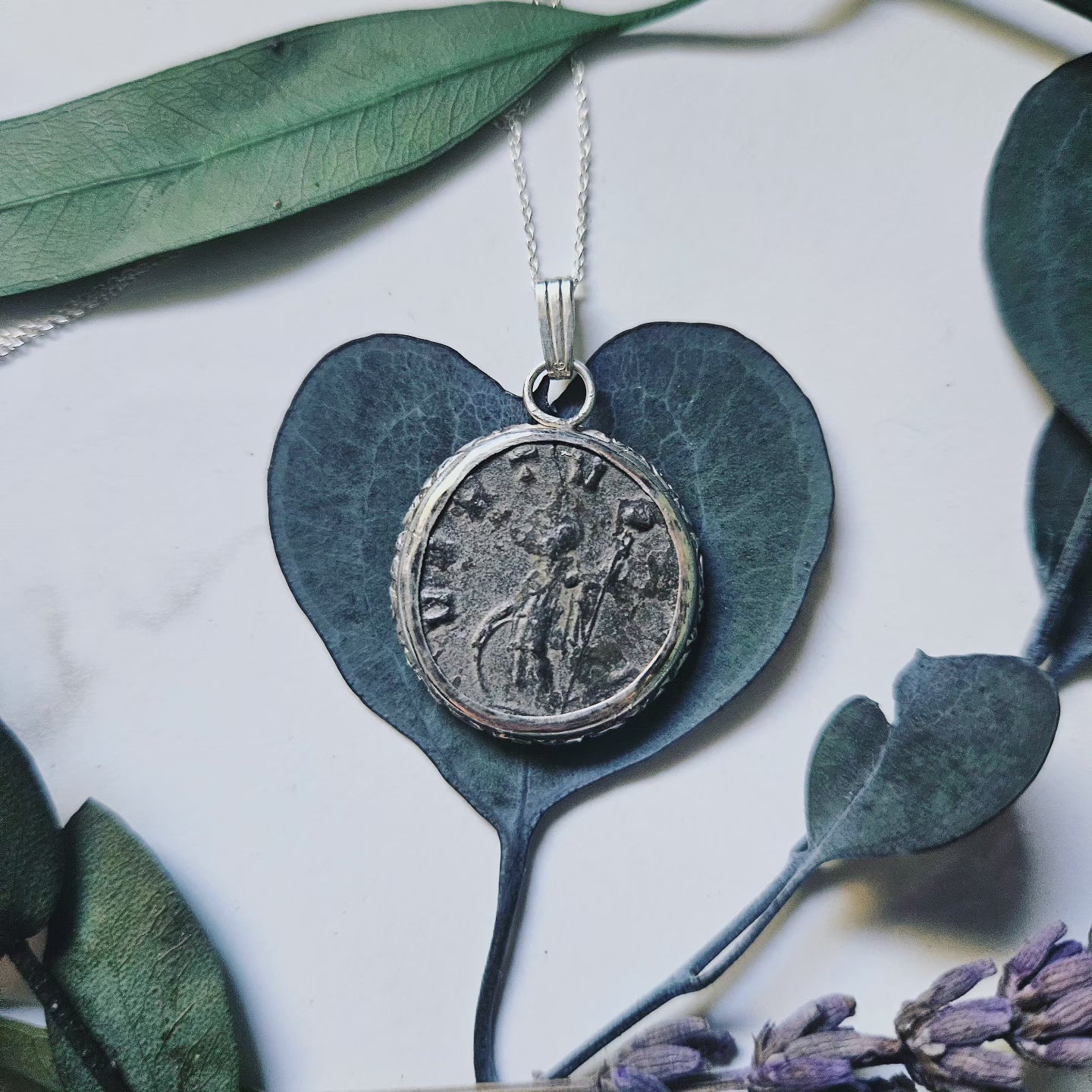 "When in Rome": Real Ancient Coin Necklace (Gallienus/Virtus)