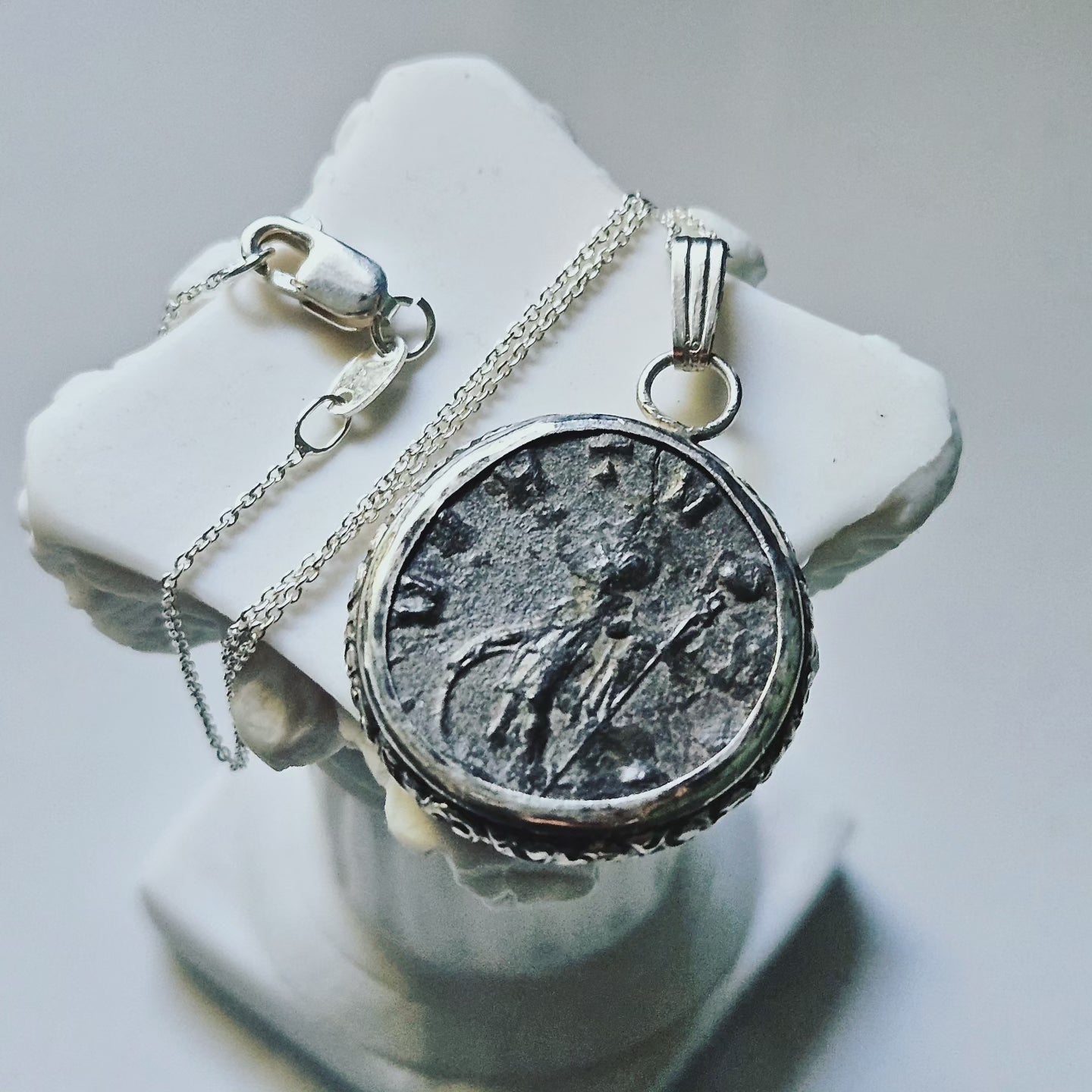 "When in Rome": Real Ancient Coin Necklace (Gallienus/Virtus)