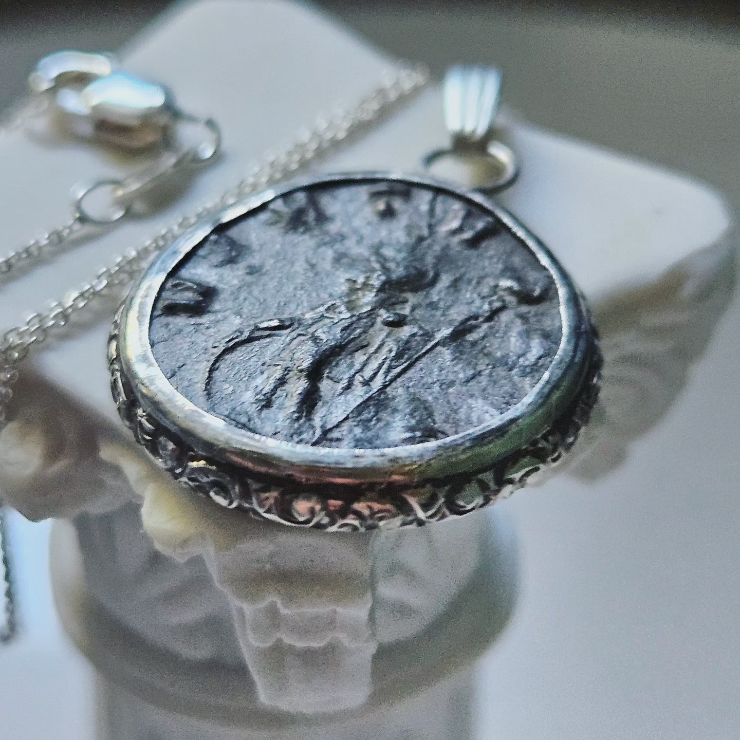 "When in Rome": Real Ancient Coin Necklace (Gallienus/Virtus)