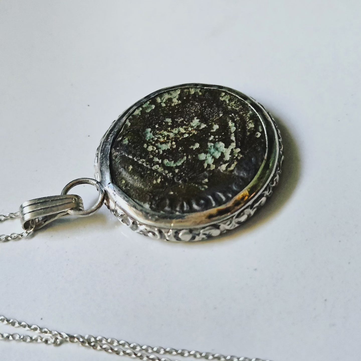 "When in Rome": Ancient Roman Coin Necklace (Jovian/Wreath)